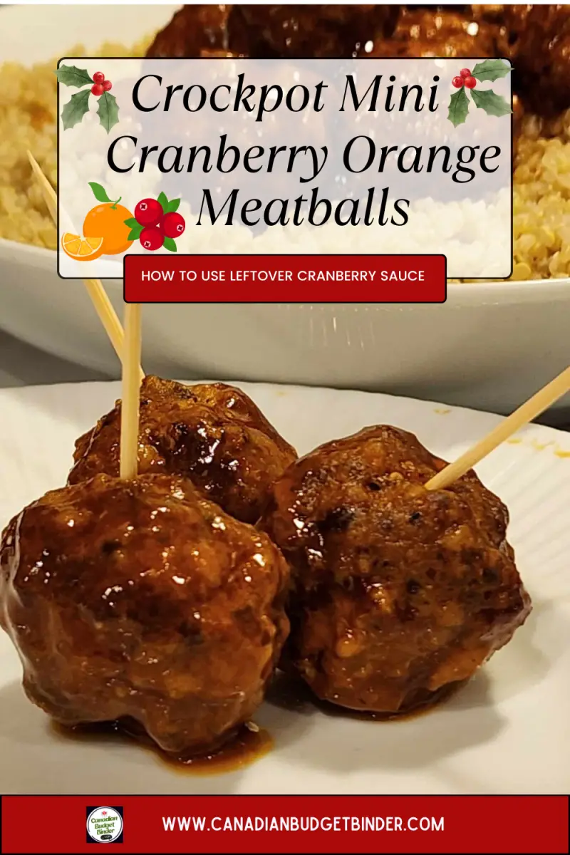Crockpot Mini Cranberry Orange Meatballs perfect a appetizers or as part of a meal.