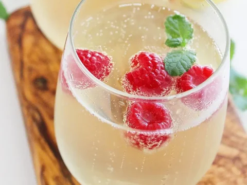 Limoncello Raspberry Prosecco Cooler perfect New Year's Drink or Christmas Drink