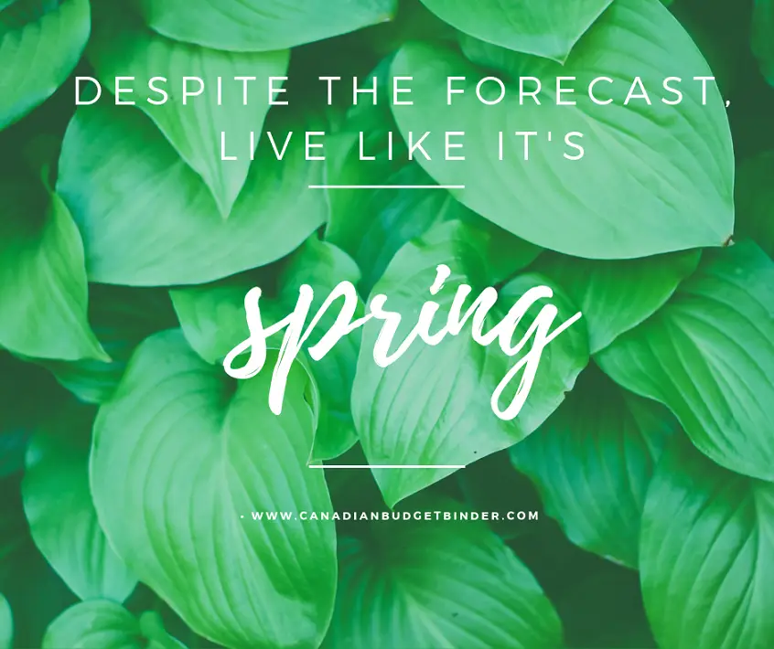 Despite the forecast, live like it's Spring