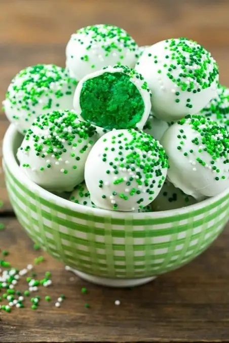 luck of the irish green cake balls