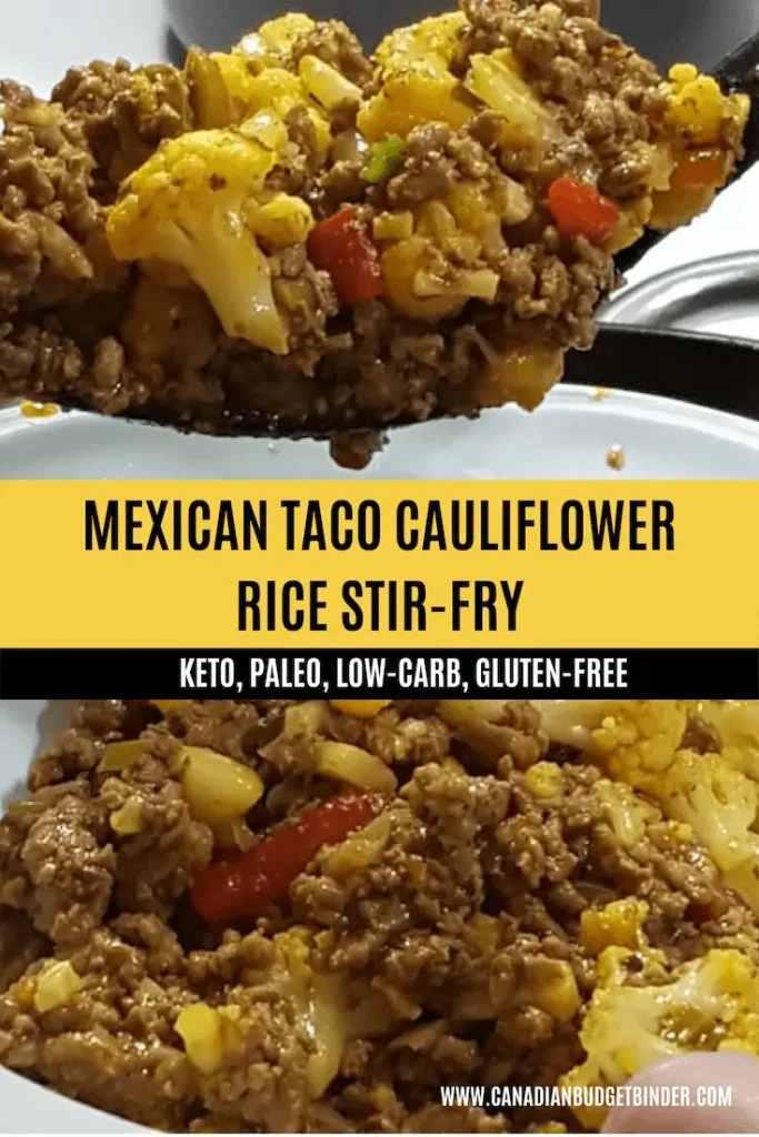 keto mexican cauliflower rice stir-fry