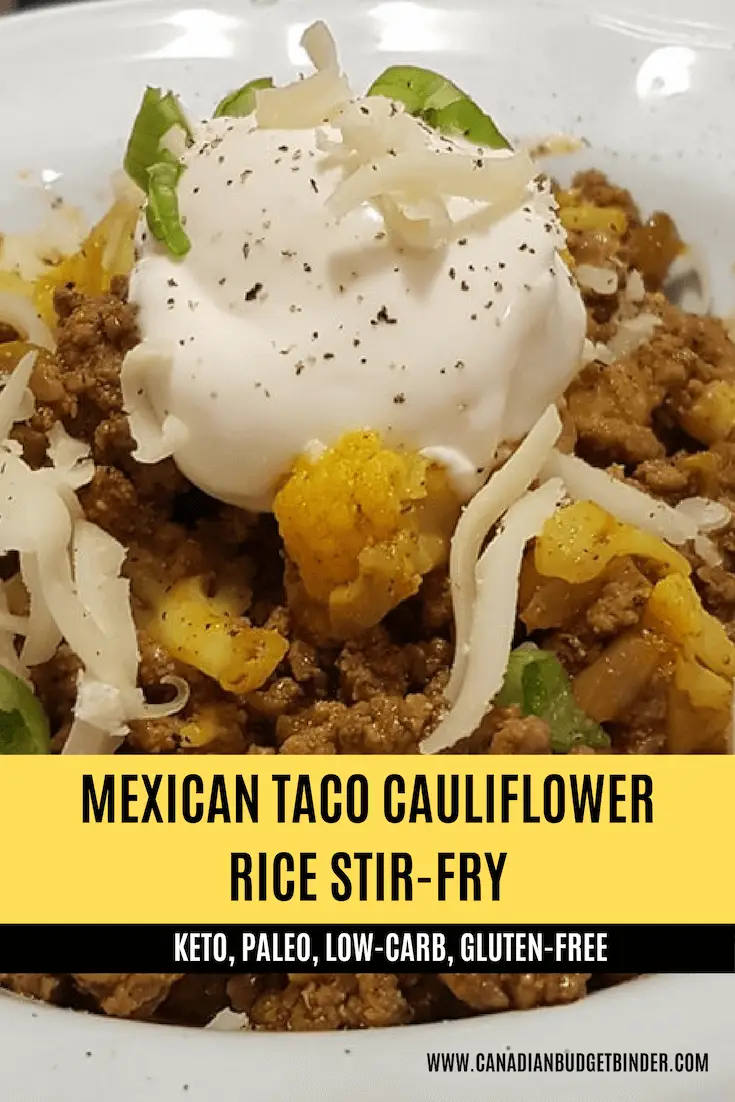 Mexican Taco Cauliflower Rice Stir-Fry