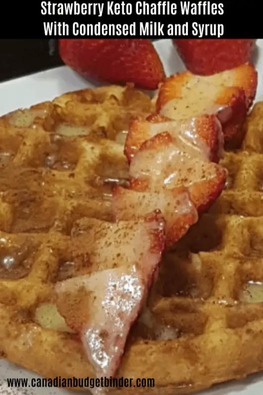 Strawberry-Keto-Chaffle-Waffles-With-Condensed-Milk-and-Syrup-1