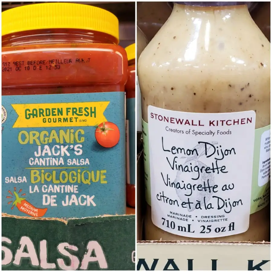 Organic Jack's Cantina Salsa and Stonewall Kitchen Lemon Dijon Vinaigrette Keto Costco Canada