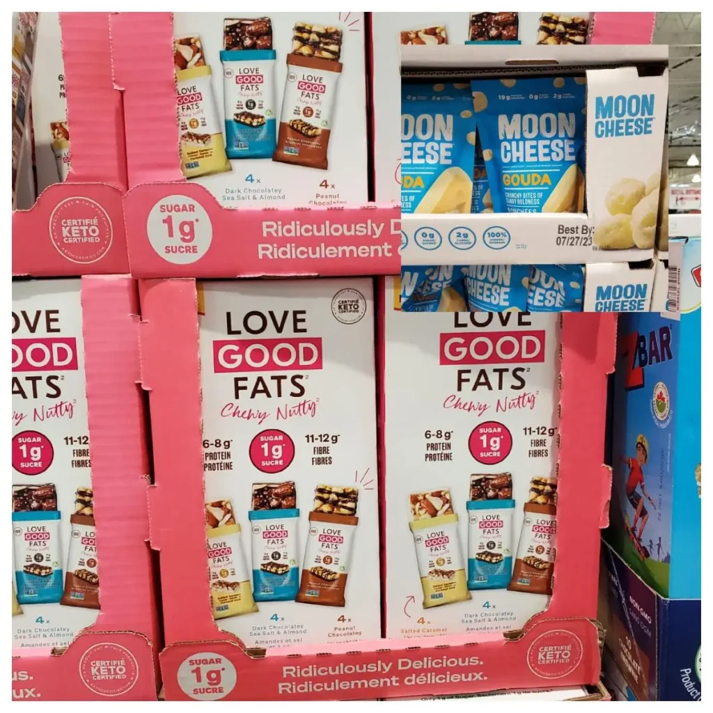 Love Good Fats Chewy Nutty Costco Keto  and Moon Cheese