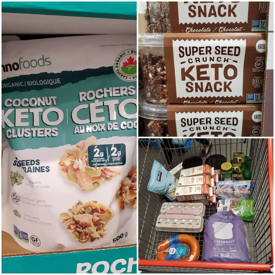 Coconut Keto Clusters and Super Seed Crunch Keto Snack (chocolate)
