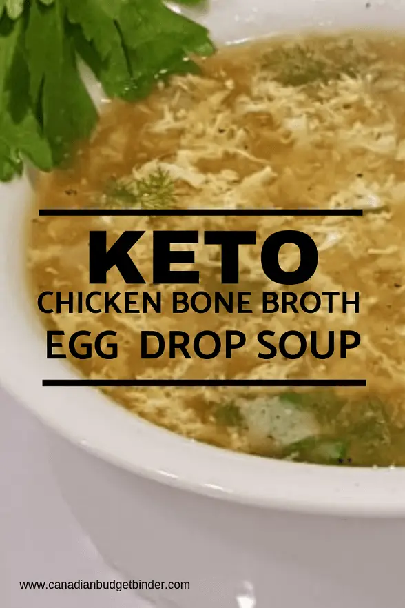 keto chicken bone broth egg drop soup