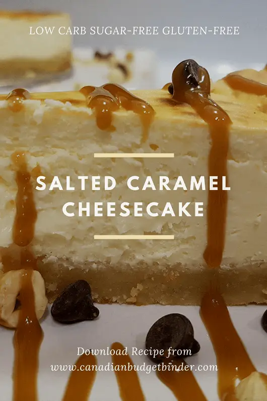keto sugar-free salted caramel cheesecake