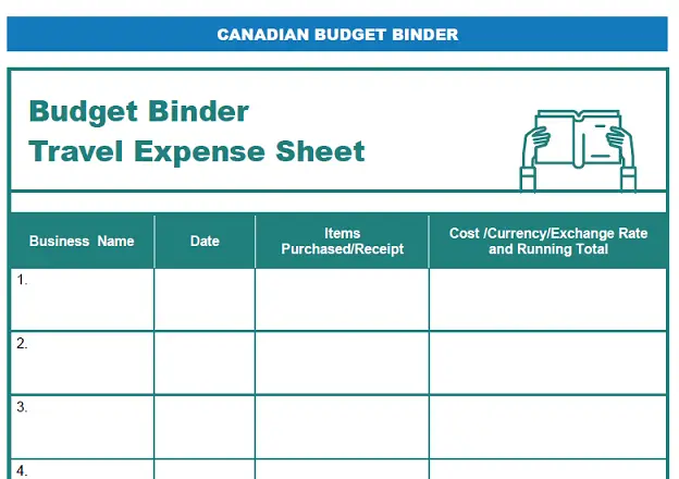 Travel Expense Printable