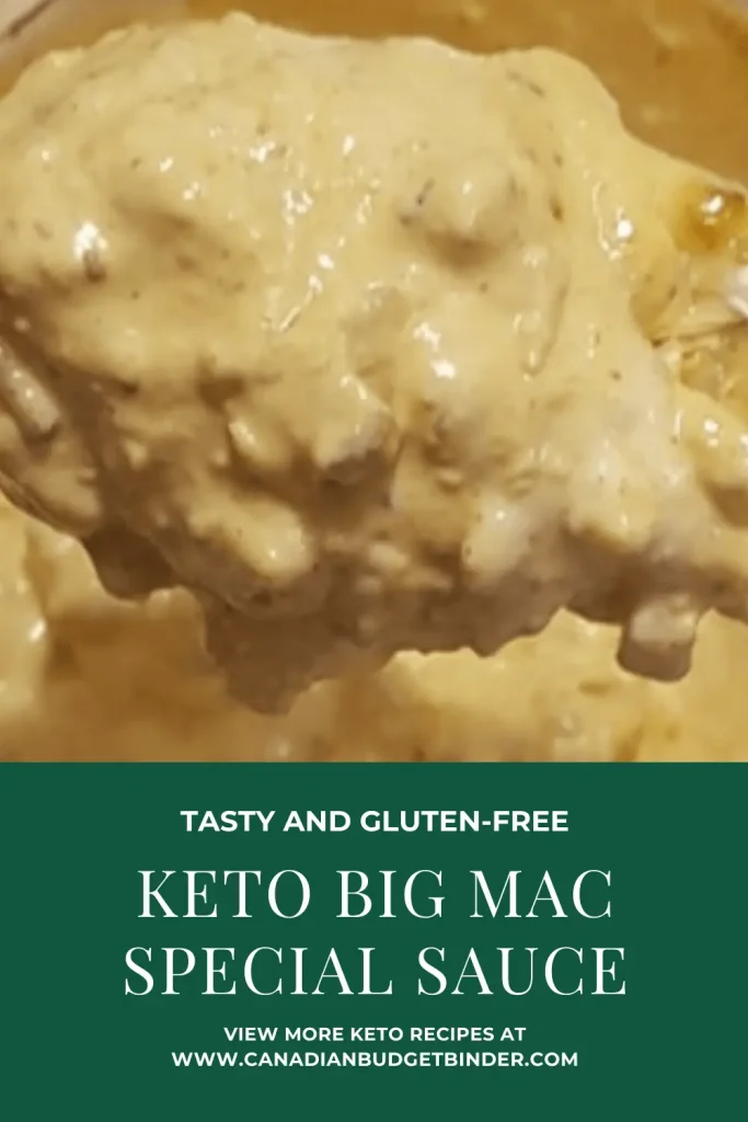 Big Mac Secret Sauce Copy Cat