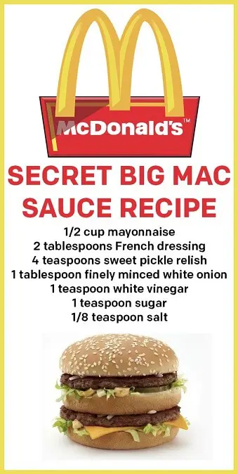 secret Big Mac Sauce McDonald's