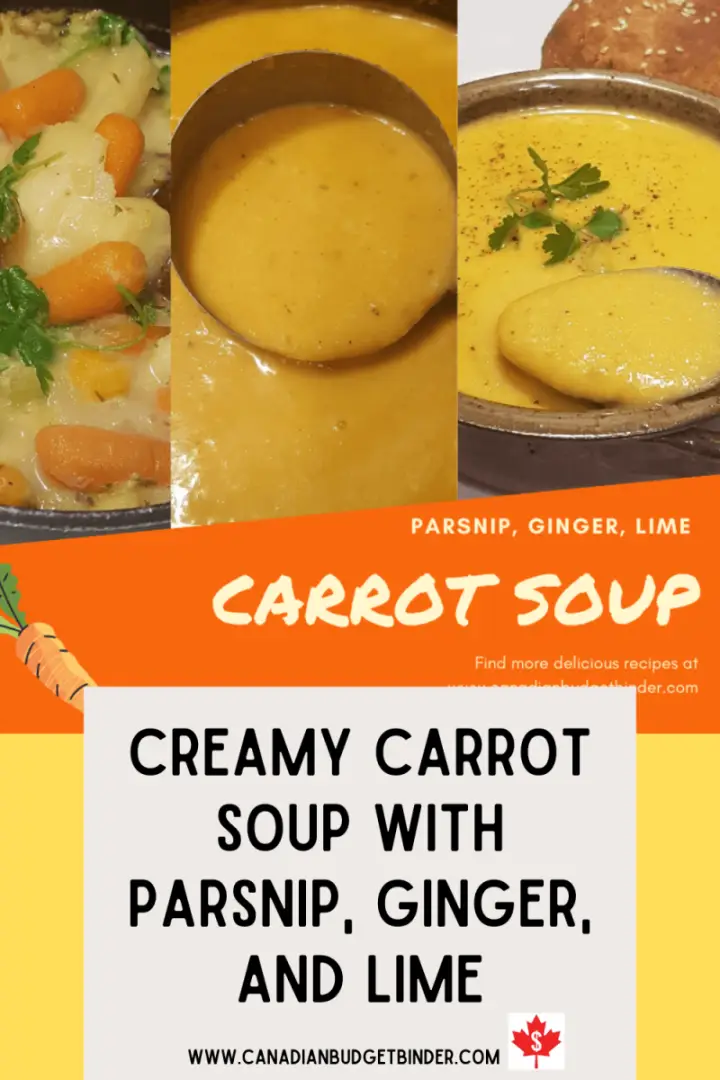 Carrot Soup With Parsnip, Ginger and Lime