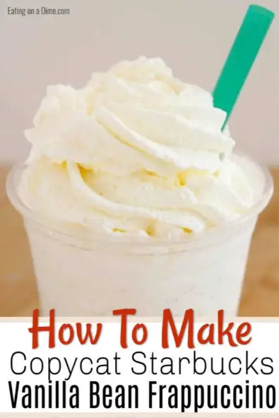 Copycat Starbucks Vanilla Bean Frappuccino