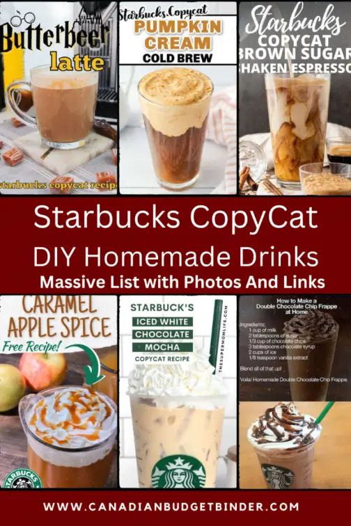 Starbucks CopyCat Drink Recipes