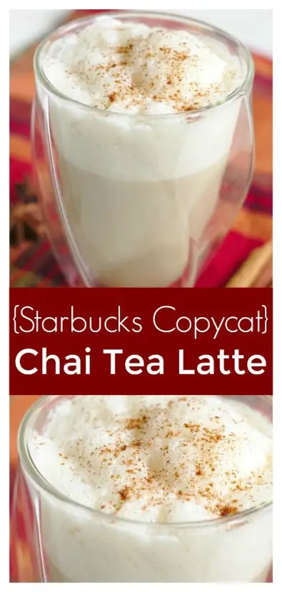 DIY Chai tea latte Starbucks recipe