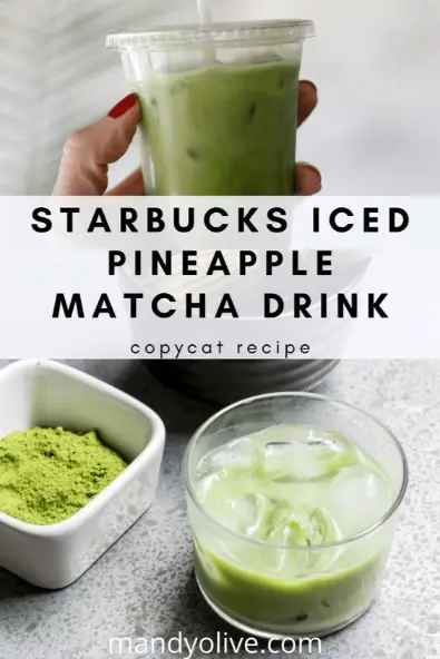 DIY Starbucks Pineapple Matcha recipe