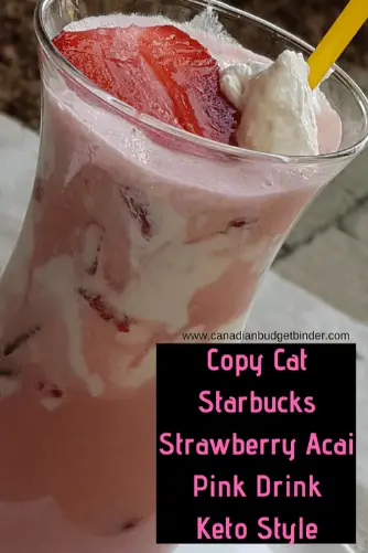 keto copycat starbucks pink drink keto