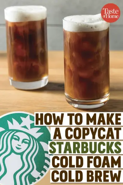 Starbucks Copycat Cold Foam Cold Brew Coffee