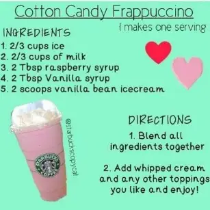 How to make a Copycat Starbucks Cotton Candy Frappuccino