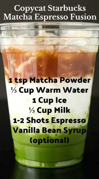 Starbucks Matcha Espresso Fusion Drink