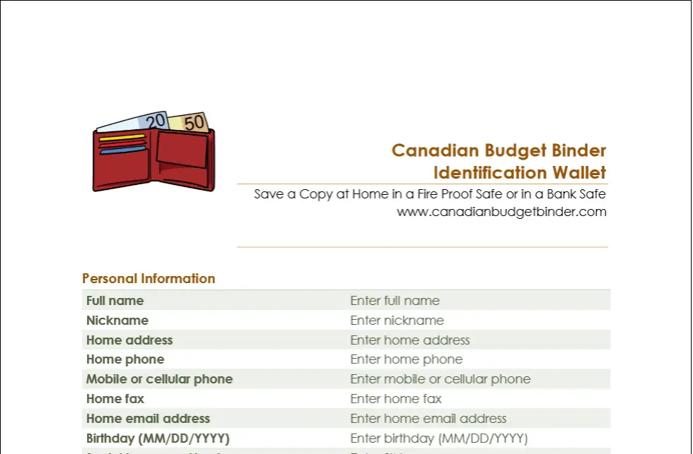 Free Printable Credit Card Tracking Form