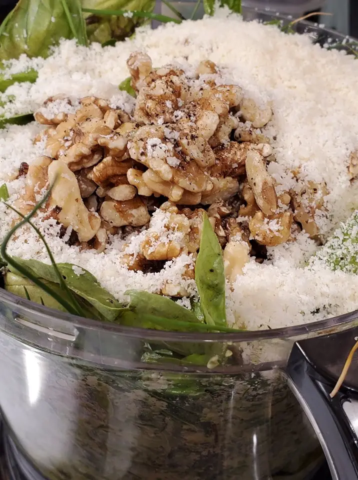 Walnut Basil Pesto Ingredients
