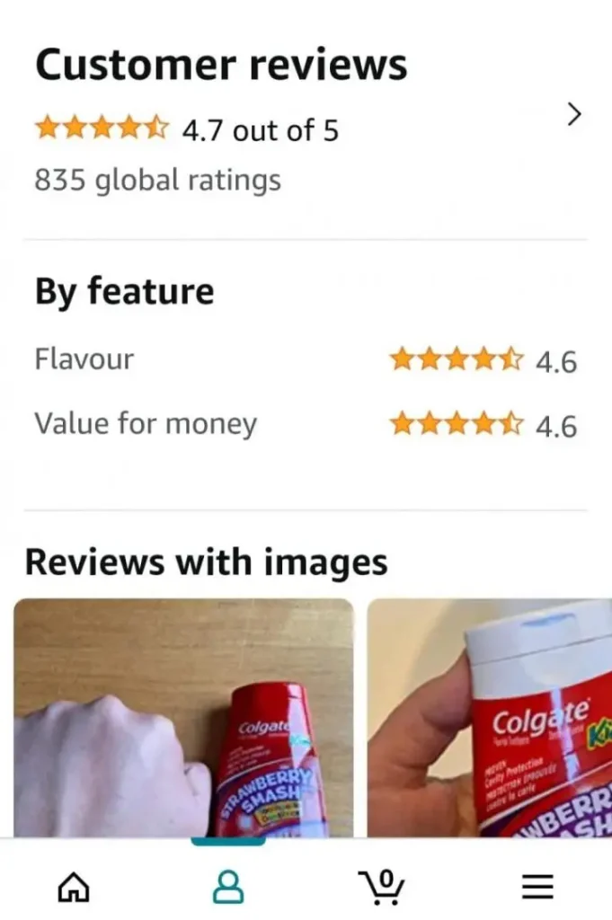 Amazon Customer Satisfaction Survey and Reviews with star rating.