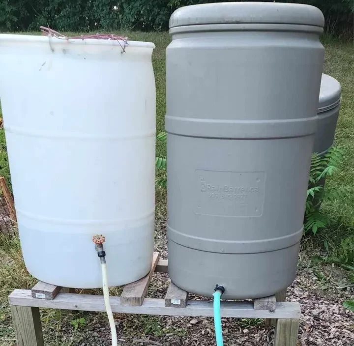 Community Garden Water Barrels