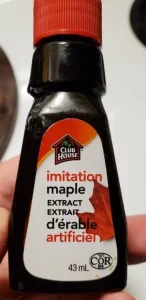 Club House Imitation Maple Extract to make Keto Maple Syrup.