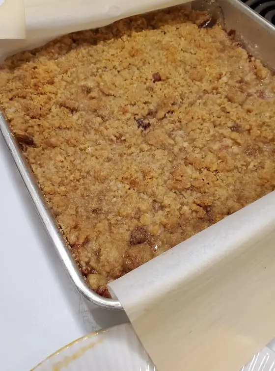 Finished product crab apple pie bars