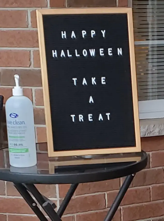Leave Hand Sanitizer on A Table Outside Your Home