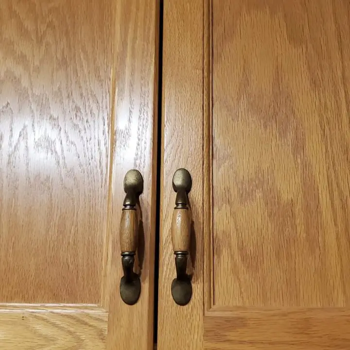 Oak Cabinets In Our Kitchen from 1995