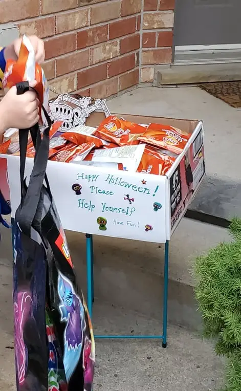 Hand Out Candy by setting up a Help Yourself Station