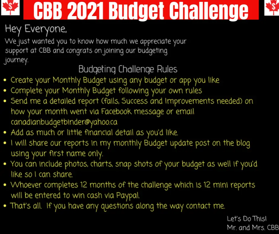 Canadian Budget Binder 2021 Budget Challenge