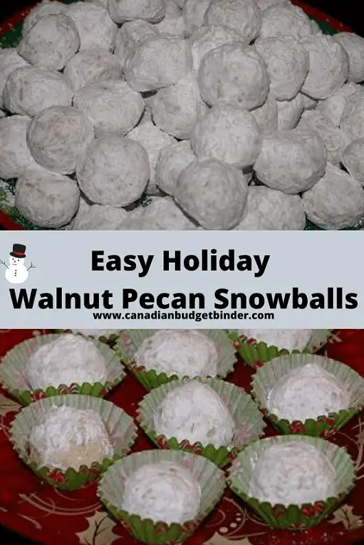 Pecan walnut Snowballs Christmas Balls