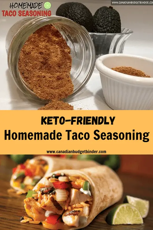 Homemade keto taco seasoning is easy to make and you can read the ingredients.