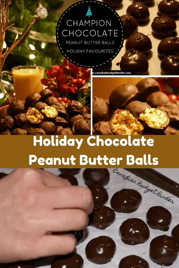 Homemade Chocolate Peanut Butter Balls with walnuts and cherries