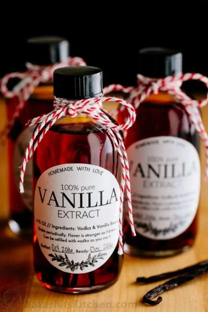 Homemade Vanilla Extract is another one of those great Christmas Hostess Gift Ideas.