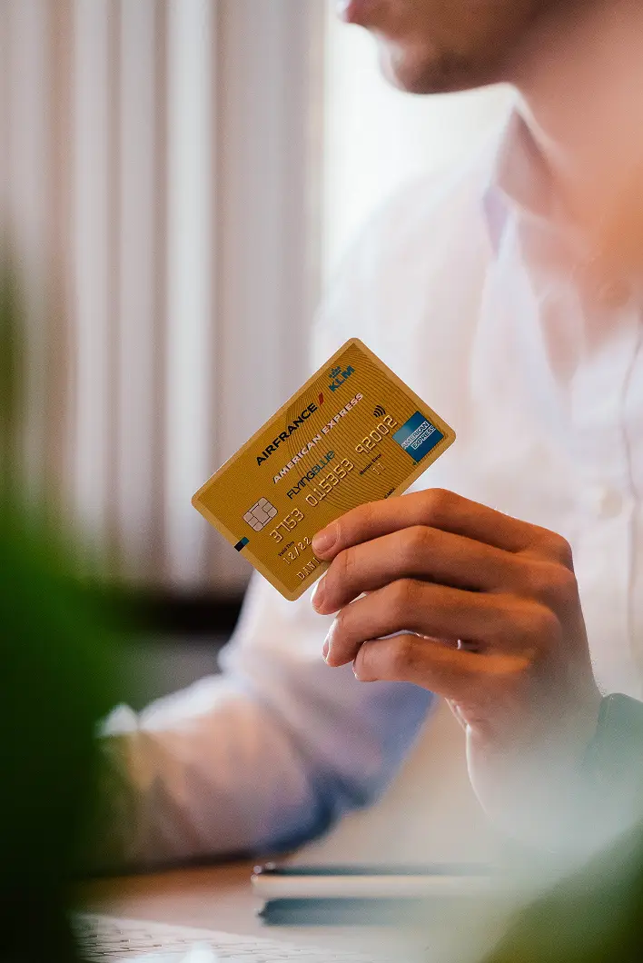 Man Holding A Credit Card