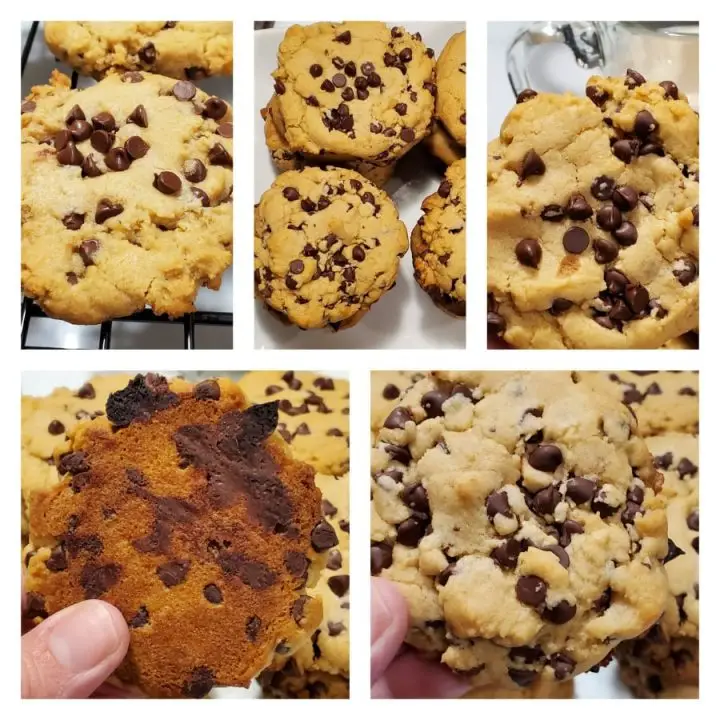 Homemade chocolate chip cookies with mini chips.
