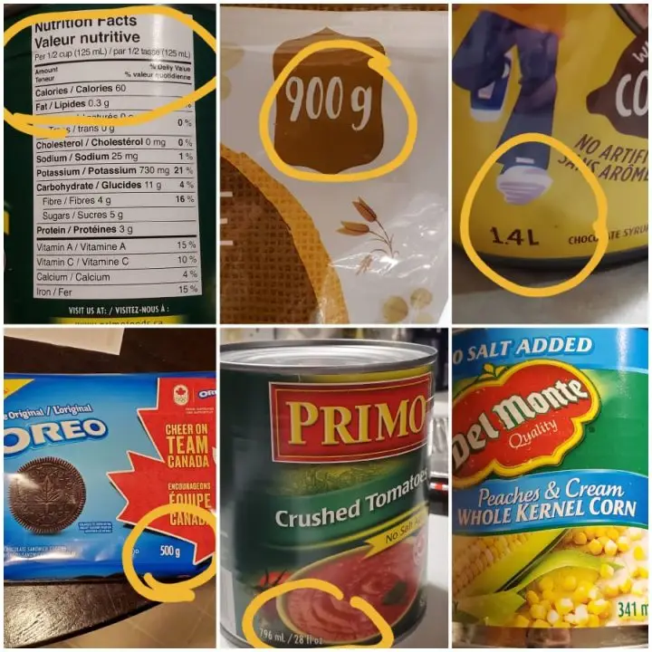 Read labels even on food products that are not on sale so you can compare.