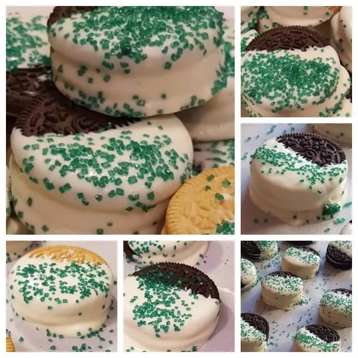 How to make St. Patrick's Day Chocolate Dipped Oreos With Sprinkles