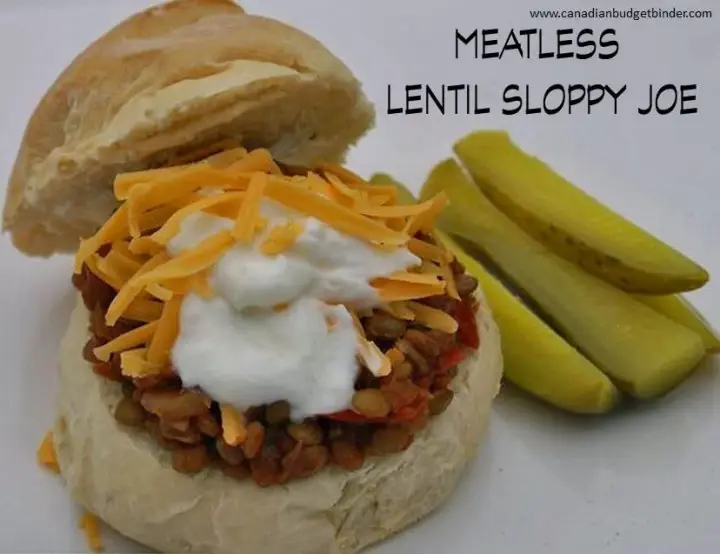 meatless lentil sloppy joe