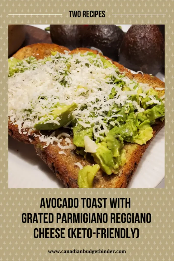 Easy Avocado Toast with Grated Italian Cheese