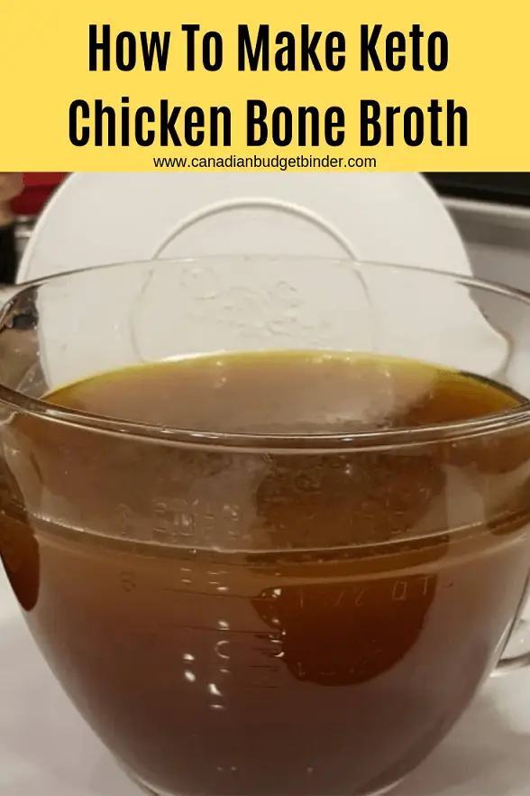 homemade keto chicken bone broth soup