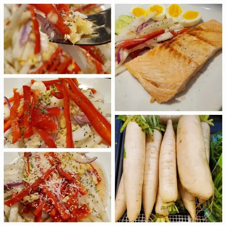 Enjoy this keto budget-friendly Japanese Daikon Radish Salad.