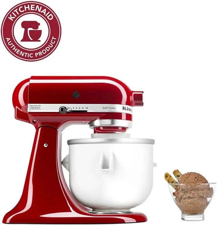 Kitchen Aid Ice Cream Machine Bowl And Attachment paddle.