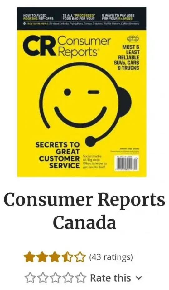 Consumer Reports Canada Publication