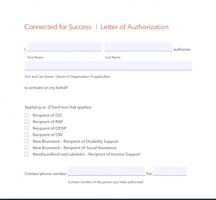 Screenshot of Connected For Success Rogers Application