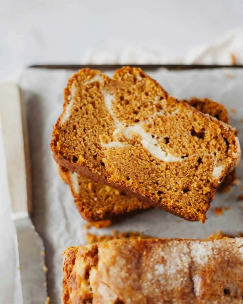Cheesecake Swirl Pumpkin Bread